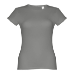 T-shirts baratas personalizáveis, mulher, algodão 150 g/m2 THC Sofia cor cinzento-escuro primeira vista