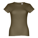 T-shirts baratas personalizáveis, mulher, algodão 150 g/m2 THC Sofia cor verde-escuro