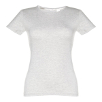 T-shirts baratas personalizáveis, mulher, algodão 150 g/m2 THC Sofia cor cinzento-claro mesclado primeira vista