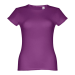 T-shirts baratas personalizáveis, mulher, algodão 150 g/m2 THC Sofia cor roxo primeira vista