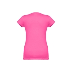 T-shirts de algodão cintadas para mulher decote V 150 g/m2 THC Athens cor fúcsia segunda vista