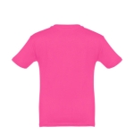 T-shirt personalizada barata para crianças, algodão 150 g/m2 THC Quito cor fúcsia