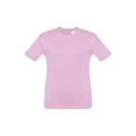 T-shirt personalizada barata para crianças, algodão 150 g/m2 THC Quito cor lilás primeira vista
