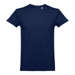 T-shirts unisexo personalizáveis, algodão cardado 190 g/m2 THC Ankara cor azul