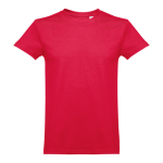 T-shirts unisexo personalizáveis, algodão cardado 190 g/m2 THC Ankara cor vermelho