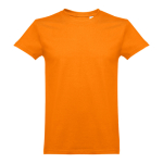 T-shirts unisexo personalizáveis, algodão cardado 190 g/m2 THC Ankara cor cor-de-laranja