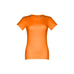 T-shirts cintadas para mulher em algodão 190 g/m2 THC Ankara cor cor-de-laranja primeira vista