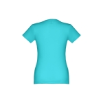 T-shirts cintadas para mulher em algodão 190 g/m2 THC Ankara cor turquesa segunda vista