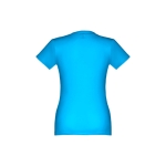 T-shirts cintadas para mulher em algodão 190 g/m2 THC Ankara cor ciano segunda vista