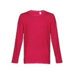 Camisolas de manga comprida unisexo de algodão 150 g/m2 THC Bucharest cor vermelho primeira vista