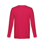 Camisolas de manga comprida unisexo de algodão 150 g/m2 THC Bucharest cor vermelho segunda vista