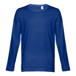 Camisolas de manga comprida unisexo de algodão 150 g/m2 THC Bucharest cor azul real primeira vista