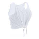 T-shirt de alças em poliester para mulher 130 g/m2 cor branco
