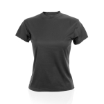 T-shirts desportivas personalizadas em poliester 135 g/m2 MKT cor preto primeira vista