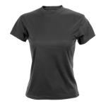 T-shirts desportivas personalizadas em poliester 135 g/m2 MKT cor preto