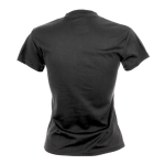T-shirts desportivas personalizadas em poliester 135 g/m2 MKT cor preto