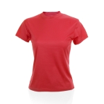 T-shirts desportivas personalizadas em poliester 135 g/m2 MKT cor vermelho primeira vista