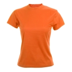 T-shirts desportivas personalizadas em poliester 135 g/m2 MKT cor cor-de-laranja primeira vista