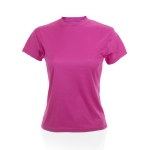 T-shirts desportivas personalizadas em poliester 135 g/m2 MKT cor cor-de-rosa primeira vista