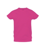 T-shirts desportivas em poliester para criança 135 g/m2 MKT cor cor-de-rosa primeira vista