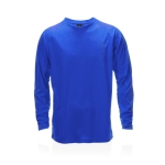 T-shirt técnica de manga comprida poliester 135 g/m2 MKT Maik cor azul primeira vista