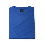 T-shirt técnica de manga comprida poliester 135 g/m2 MKT Maik cor azul oitava vista