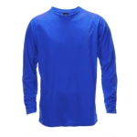 T-shirt técnica de manga comprida poliester 135 g/m2 MKT Maik cor azul