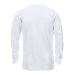 T-shirt técnica de manga comprida poliester 135 g/m2 MKT Maik cor branco