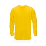 T-shirt técnica de manga comprida poliester 135 g/m2 MKT Maik cor amarelo primeira vista