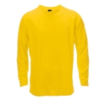 T-shirt técnica de manga comprida poliester 135 g/m2 MKT Maik cor amarelo primeira vista