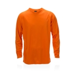 T-shirt técnica de manga comprida poliester 135 g/m2 MKT Maik cor cor-de-laranja primeira vista
