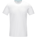 T-shirts publicitárias de algodão orgânico de 200 g/m2 Elevate NXT cor branco segunda vista frontal