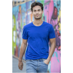 T-shirts publicitárias de algodão orgânico de 200 g/m2 Elevate NXT cor azul real