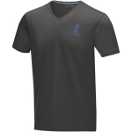 T-shirt personalizada de algodão orgânico 200 g/m2 Elevate NXT cor cinzento-escuro vista impressão serigrafia