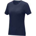 T-shirt manga curta algodão orgânico para mulher 200 g/m2 Elevate NXT cor azul-escuro
