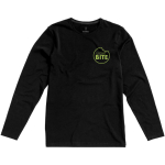 Camisola personalizada em algodão orgânico suave 200 g/m2 Elevate NXT cor preto vista impressão serigrafia
