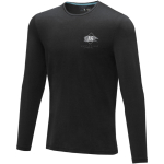 Camisola personalizada em algodão orgânico suave 200 g/m2 Elevate NXT cor preto vista impressão serigrafia