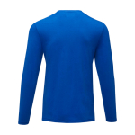 Camisola personalizada em algodão orgânico suave 200 g/m2 Elevate NXT cor azul segunda vista traseira