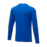 Camisola personalizada em algodão orgânico suave 200 g/m2 Elevate NXT cor azul terceira vista traseira
