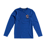 Camisola personalizada em algodão orgânico suave 200 g/m2 Elevate NXT cor azul vista impressão serigrafia