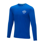 Camisola personalizada em algodão orgânico suave 200 g/m2 Elevate NXT cor azul vista impressão serigrafia