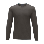 Camisola personalizada em algodão orgânico suave 200 g/m2 Elevate NXT cor cinzento topo segunda vista frontal