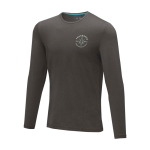 Camisola personalizada em algodão orgânico suave 200 g/m2 Elevate NXT cor cinzento topo vista impressão serigrafia