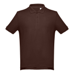 Polo corporativo de algodão em diversas cores 195 g/m2 THC Adam cor castanho