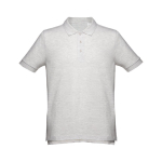 Polo corporativo de algodão em diversas cores 195 g/m2 THC Adam cor cinzento-claro primeira vista
