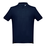 Polo corporativo de algodão em diversas cores 195 g/m2 THC Adam cor azul-marinho