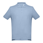 Polo corporativo de algodão em diversas cores 195 g/m2 THC Adam cor azul-claro