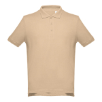 Polo corporativo de algodão em diversas cores 195 g/m2 THC Adam cor castanho-claro