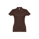 Polo em diversas cores para mulher em algodão 195 g/m2 THC Eve cor castanho primeira vista