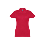 Polo em diversas cores para mulher em algodão 195 g/m2 THC Eve cor vermelho primeira vista